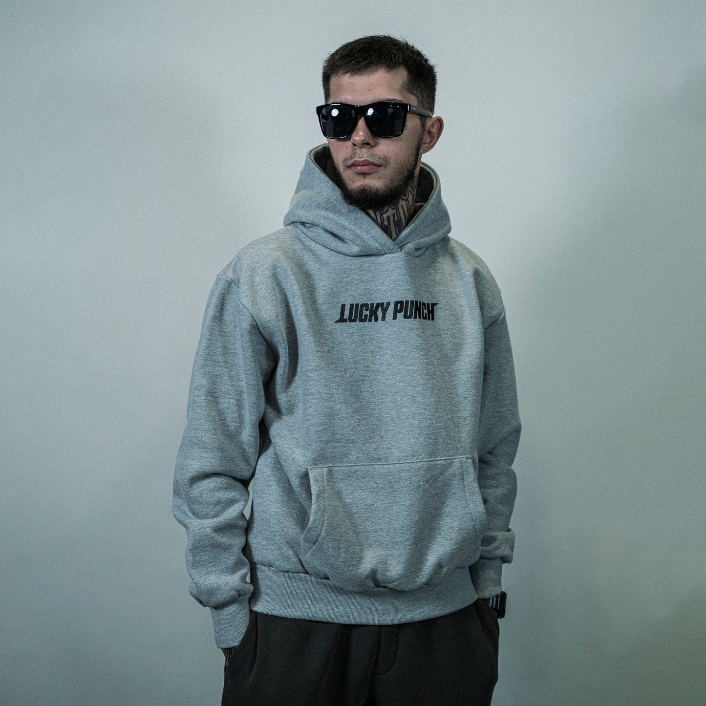 Lucky Punch Mustang Hoodie Grey