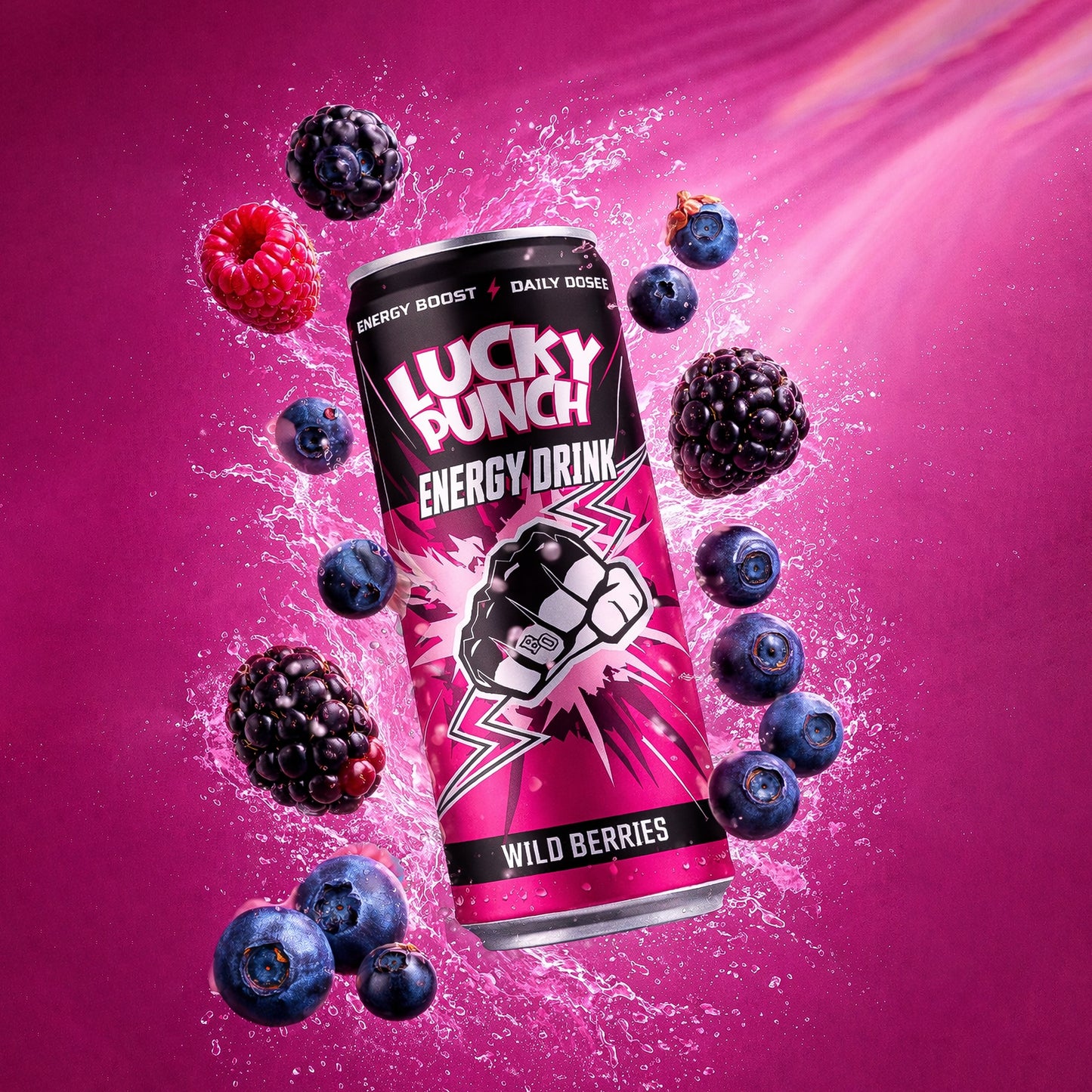 LUCKY PUNCH ENERGY DRINK WILD BERRIES